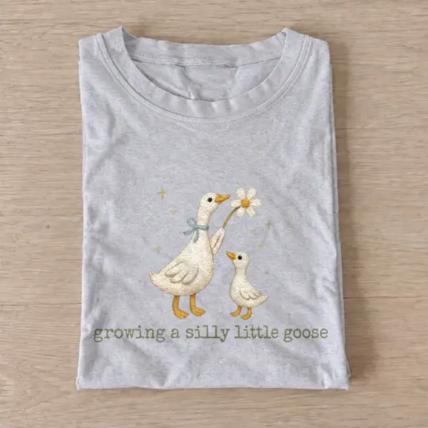 Growing a silly little goose t shirt gray20growing little goose.webp