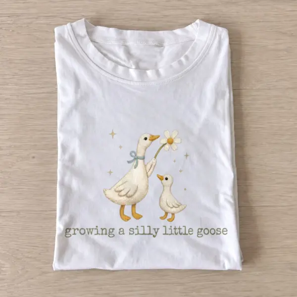 Growing a silly little goose t shirt white20growing little goose.webp