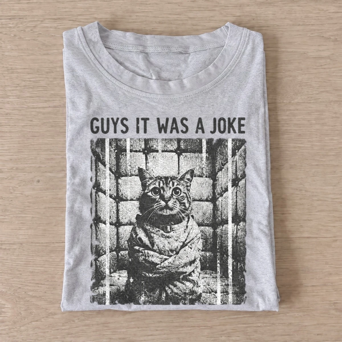 Guys it was a joke jailed cat t shirt gray20jailed joker cat.webp
