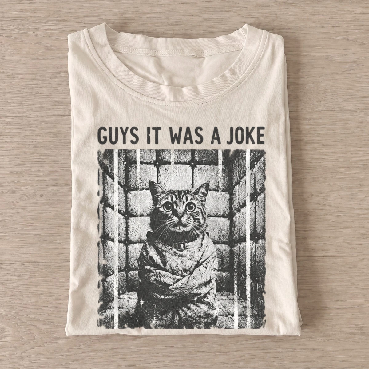 Guys it was a joke jailed cat t shirt sand20jailed joker cat.webp