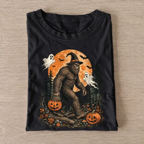 Halloween bigfoot witch hat t shirt black20halloween bigfoot.webp