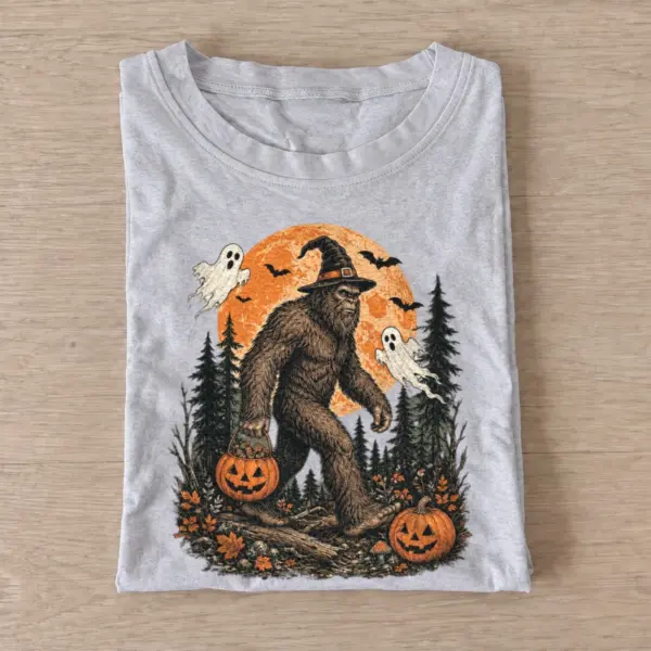 Halloween bigfoot witch hat t shirt gray20halloween bigfoot.webp
