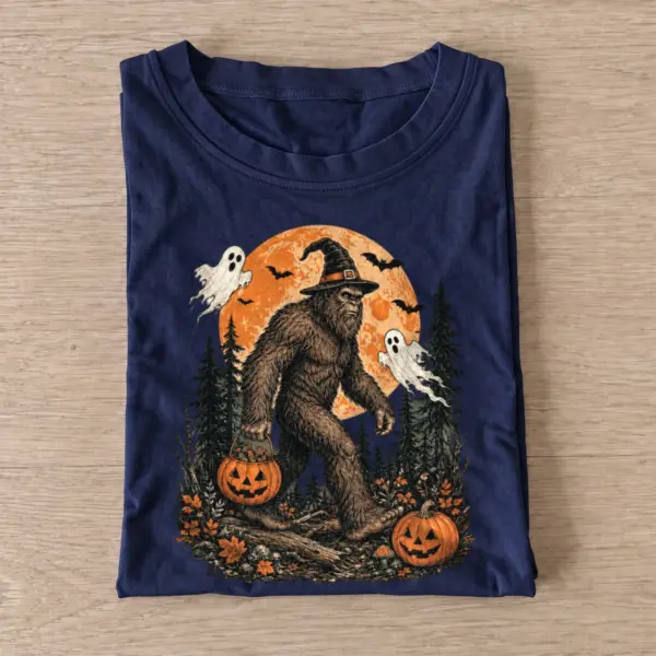Halloween bigfoot witch hat t shirt navy20halloween bigfoot.webp