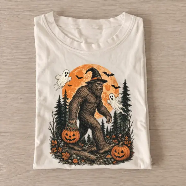 Halloween bigfoot witch hat t shirt sand20halloween bigfoot.webp