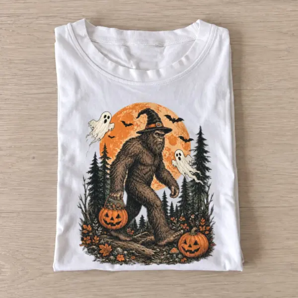 Halloween bigfoot witch hat t shirt white20halloween bigfoot.webp
