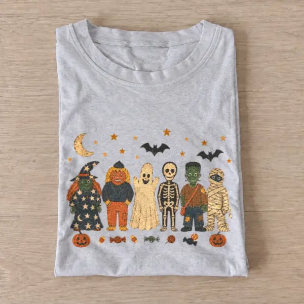 Halloween costume lineup t shirt gray20halloween costume lineup.webp
