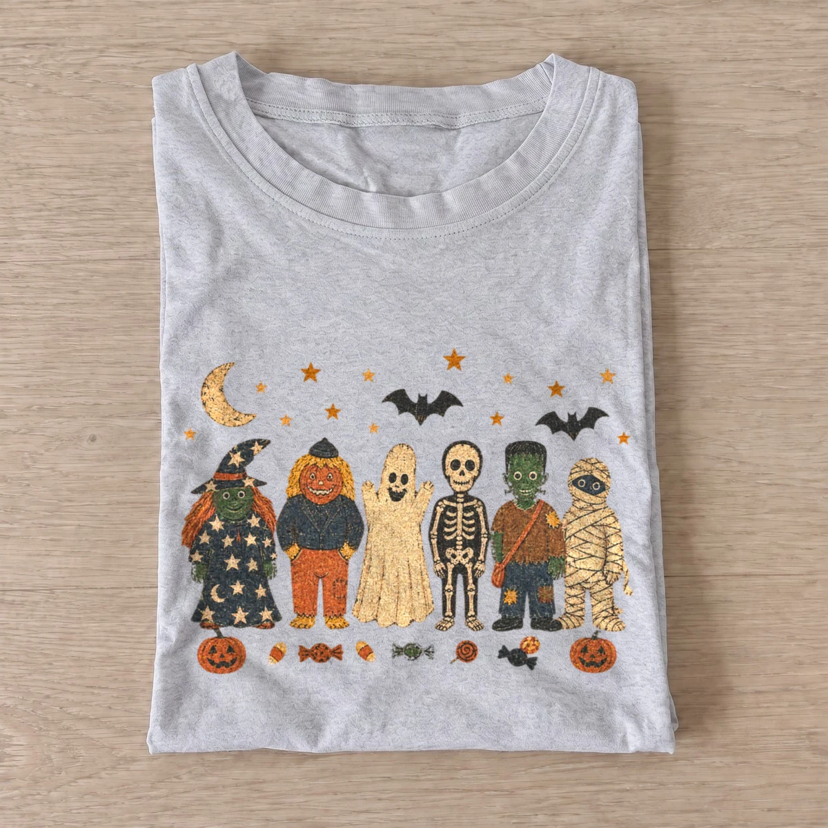 Halloween costume lineup t shirt gray20halloween costume lineup.webp