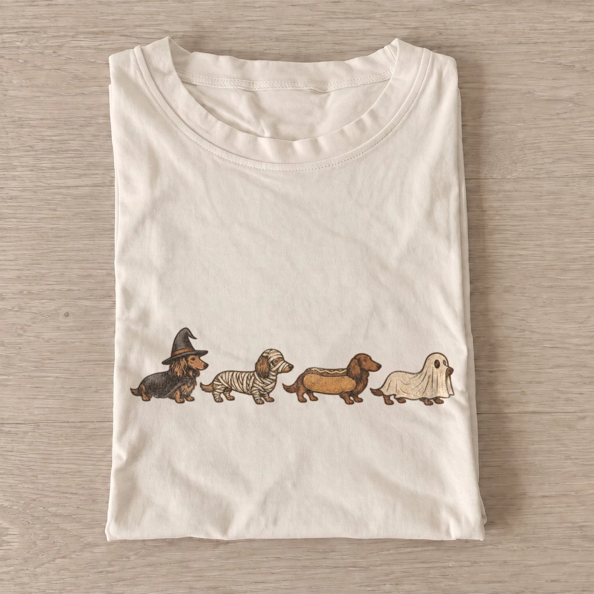 Halloween costumed dachshunds t shirt sand20halloween dachshunds.webp