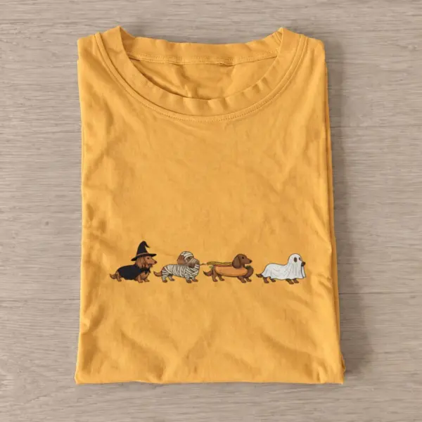Halloween dachshunds t shirt gold20halloween dachshunds.webp