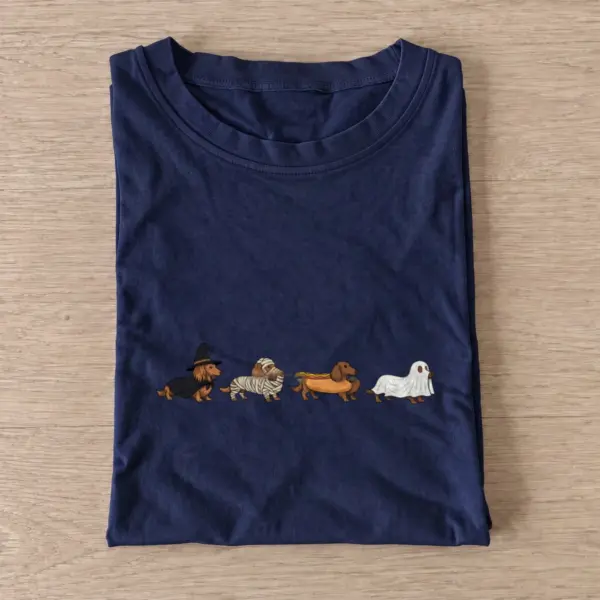 Halloween dachshunds t shirt navy20halloween dachshunds.webp