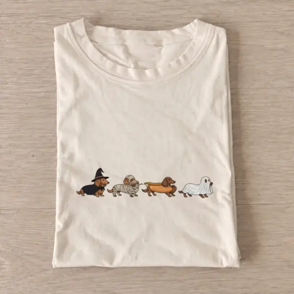 Halloween Dachshunds Graphic T-Shirt — graphic design