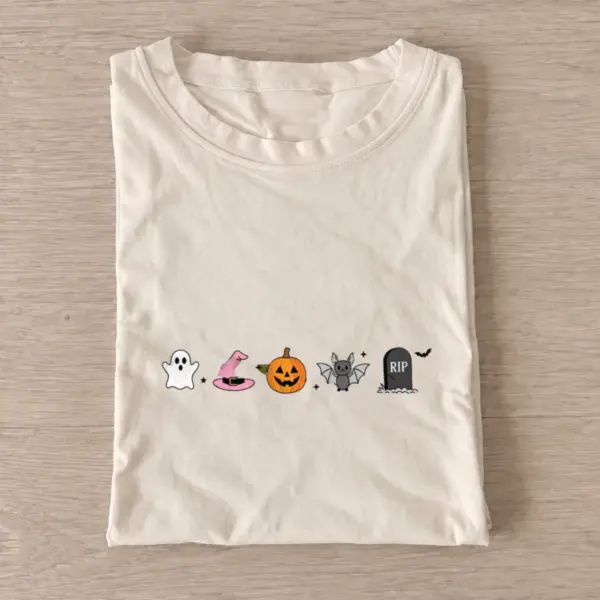 Halloween Icon Lineup Graphic T-Shirt — graphic design