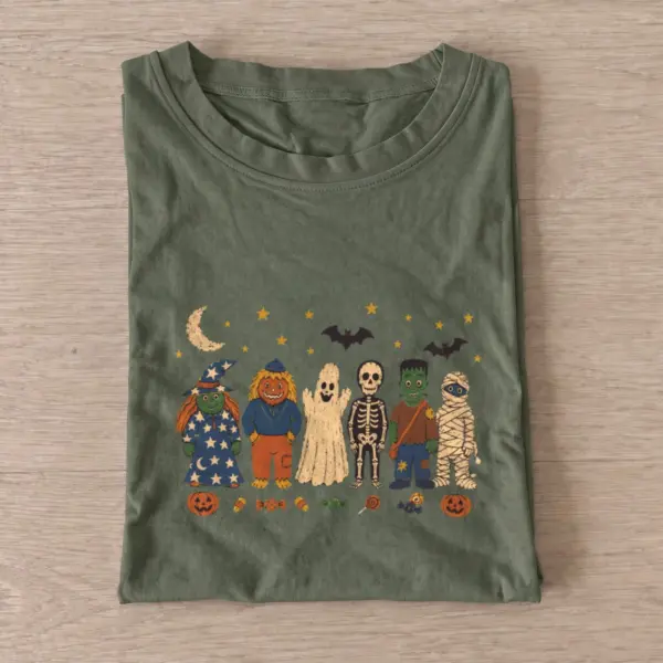 Halloween monster lineup t shirt olive20halloween monster lineup.webp