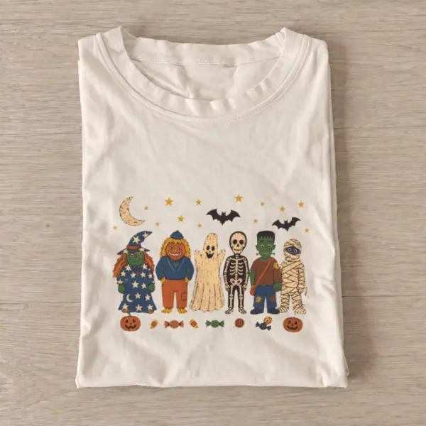 Halloween monster lineup t shirt sand20halloween monster lineup.webp