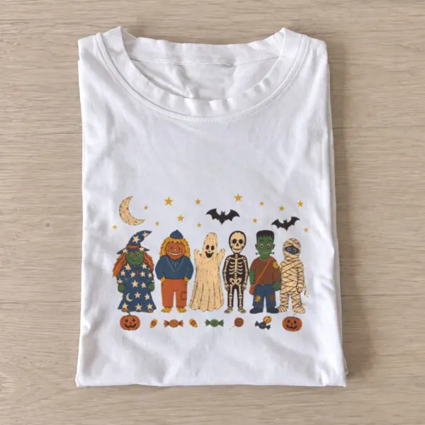 Halloween monster lineup t shirt white20halloween monster lineup.webp