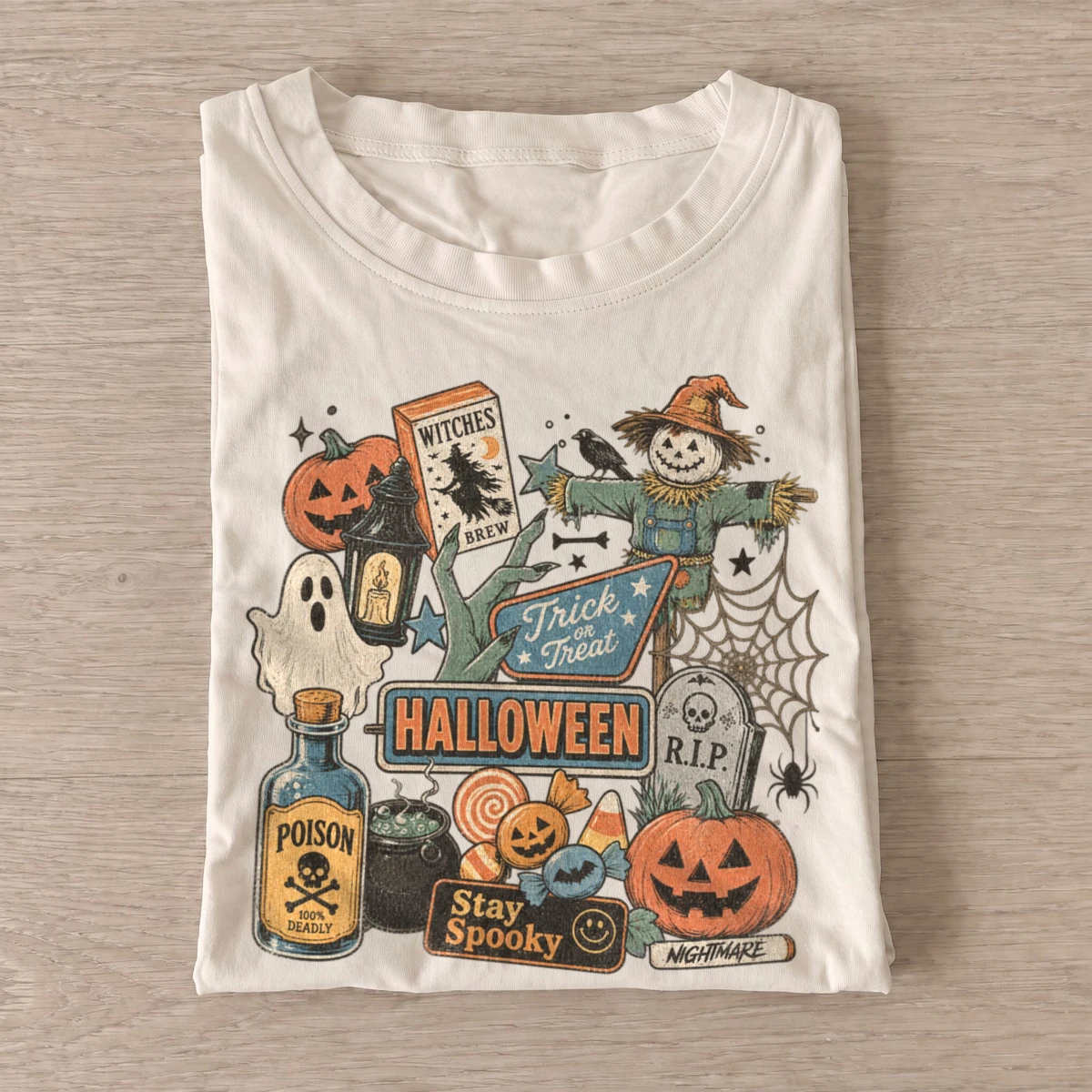 Halloween sticker collage t shirt sand20halloween sticker collage.webp
