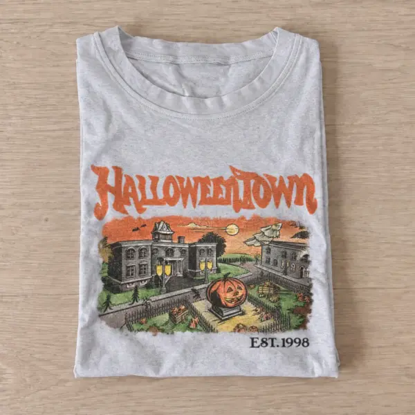 Halloweentown est. 1998 town square t shirt gray20haunted town square.webp