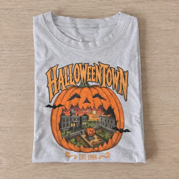 Halloweentown pumpkin portal t shirt gray20pumpkin town portal.webp