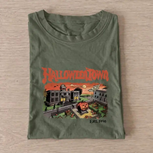 Haunted Town Square Graphic T-Shirt — graphic design