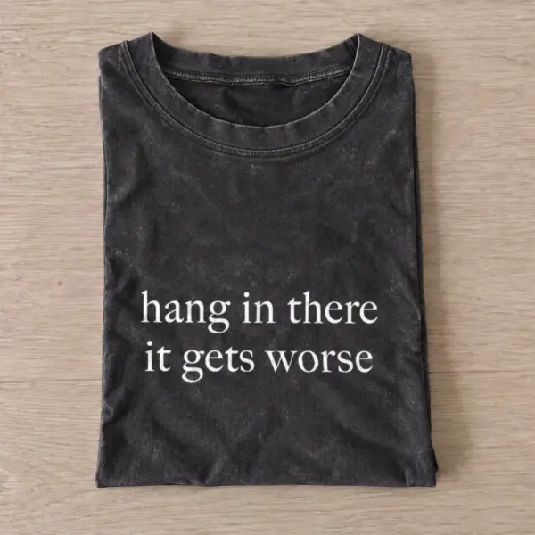 Hang in there worse vintage t shirt washed20black20hang in there worse.webp