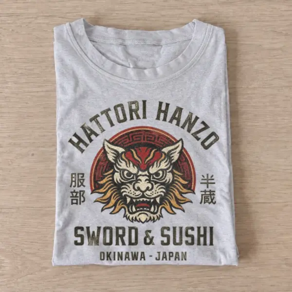 Hattori hanzo sword sushi graphic t shirt gray20sword and sushi.webp