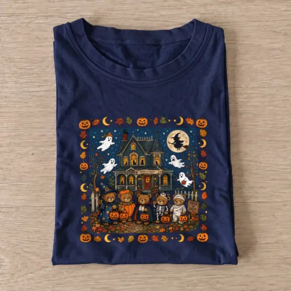 Haunted House Teddy Bears Graphic T-Shirt — graphic design