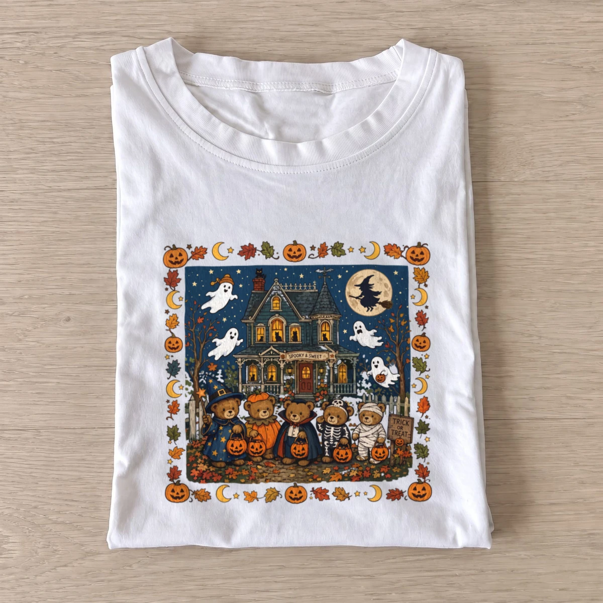 Haunted house teddy bears t shirt white20haunted house teddy bears.webp