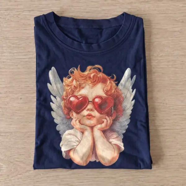Heart glasses cherub t shirt navy20heart glasses cherub.webp