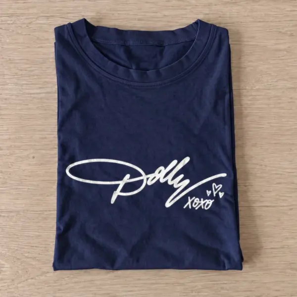 Heartfelt autograph dolly xoxo t shirt navy20heartfelt autograph.webp