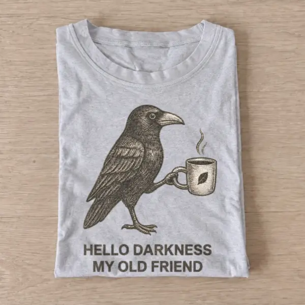 Hello darkness my old friend crow t shirt gray20hello darkness crow.webp