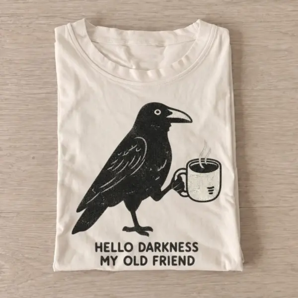 Hello darkness my old friend crow t shirt sand20hello darkness crow mug.webp