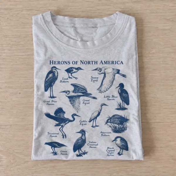 Herons of north america bird guide t shirt gray20north american herons.webp