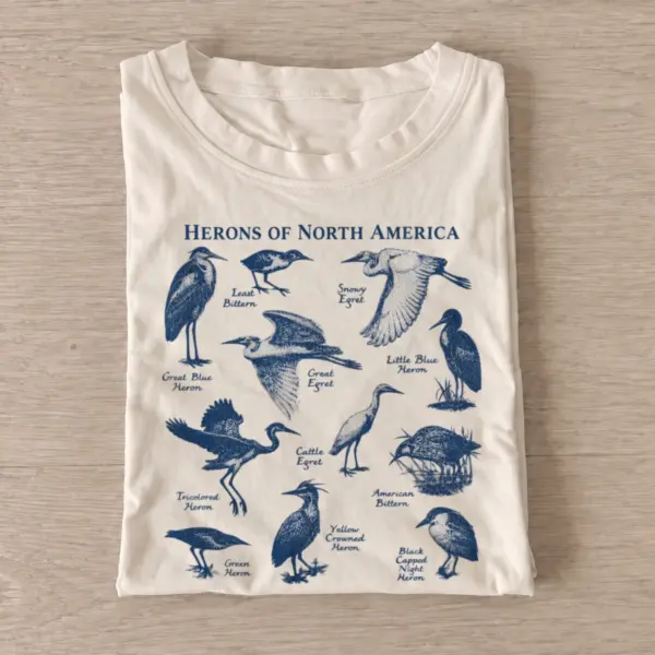 Herons of north america bird guide t shirt sand20north american herons.webp