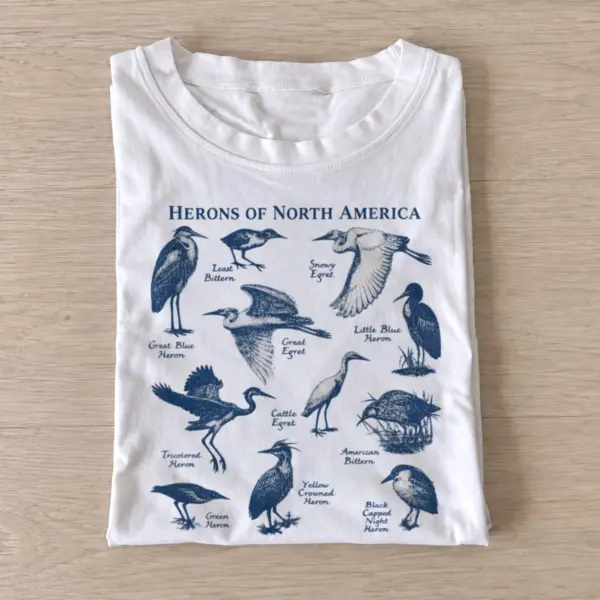 Herons of north america bird guide t shirt white20north american herons.webp