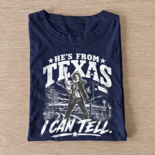 Hes from texas chainsaw killer t shirt navy20chainsaw wielding killer.webp
