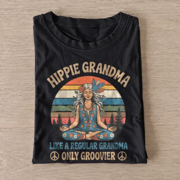 Hippie grandma like a regular grandma only groovier t shirt black20hippie grandma.webp