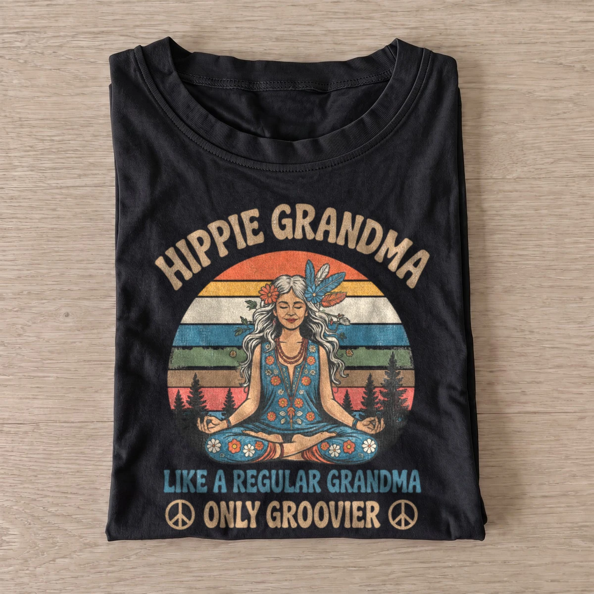 Hippie grandma like a regular grandma only groovier t shirt black20hippie grandma.webp
