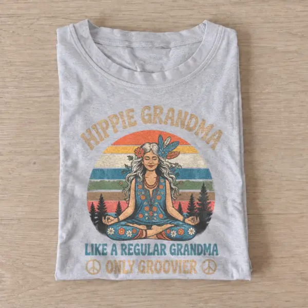 Hippie grandma like a regular grandma only groovier t shirt gray20hippie grandma.webp