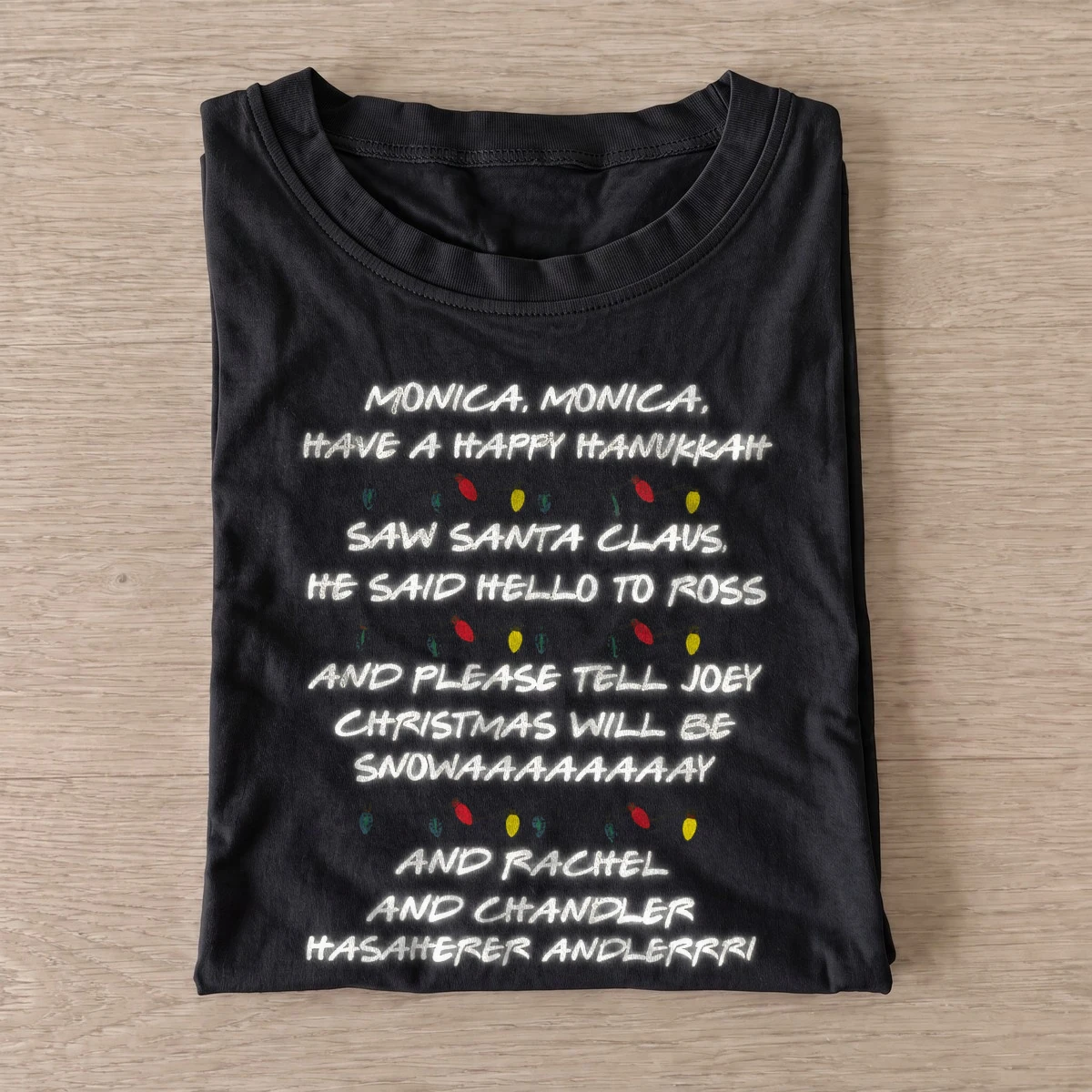 Holiday friends song graphic t shirt black20holiday friends song.webp