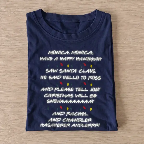 Holiday friends song graphic t shirt navy20holiday friends song.webp