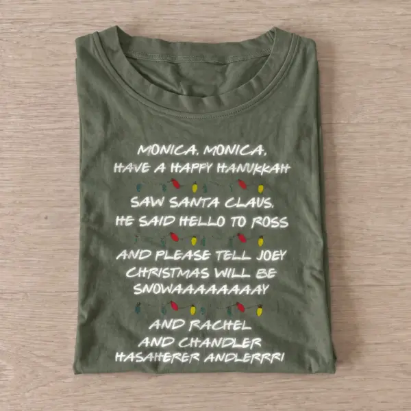Holiday friends song graphic t shirt olive20holiday friends song.webp