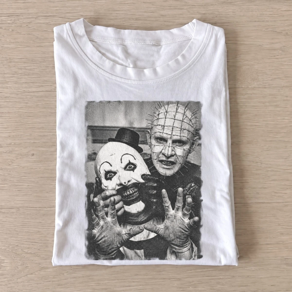 Horror duo selfie t shirt white20horror duo selfie.webp