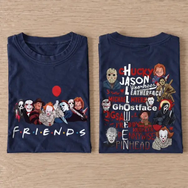 Horror friends t shirt navy20horror20friends.webp
