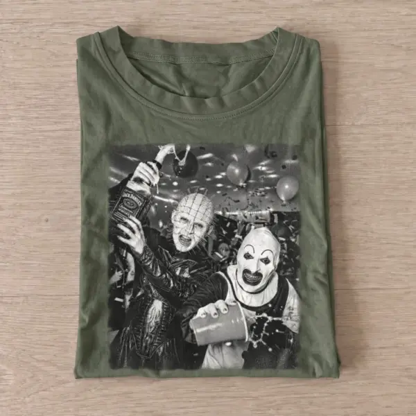 Horror party duo graphic t shirt olive20horror party duo.webp