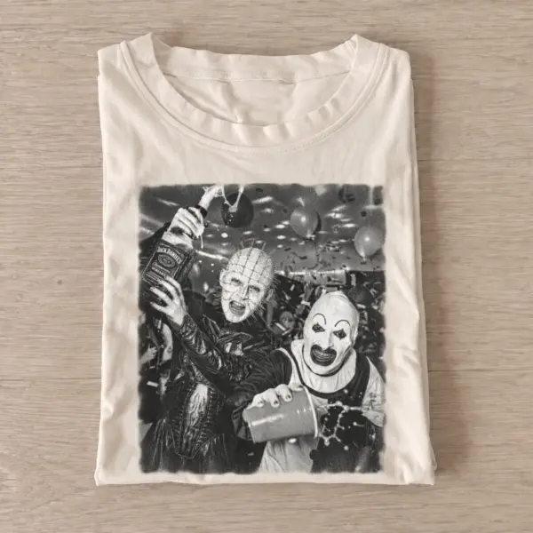 Horror party duo graphic t shirt sand20horror party duo.webp