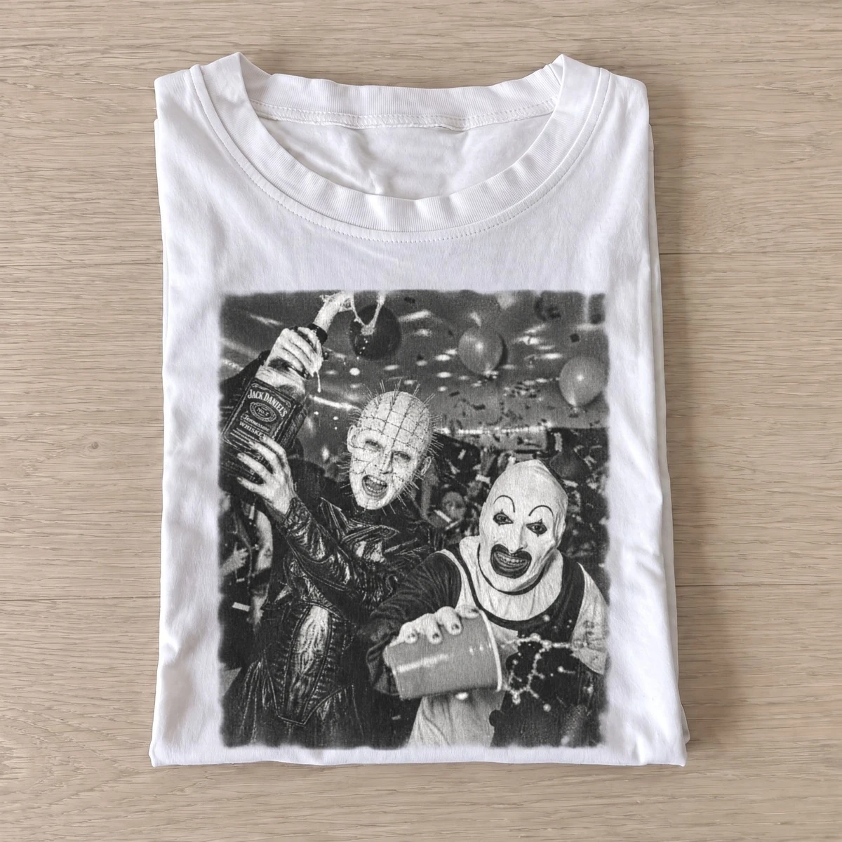 Horror party duo graphic t shirt white20horror party duo.webp