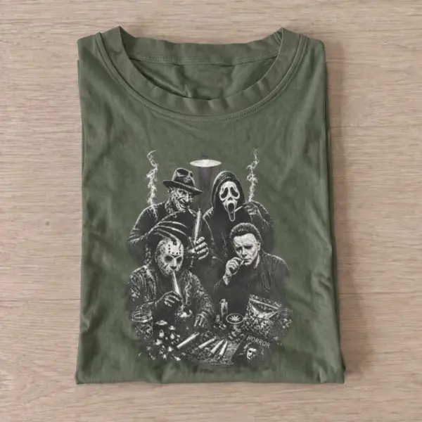 Horror villain gathering t shirt olive20horror villain gathering.webp