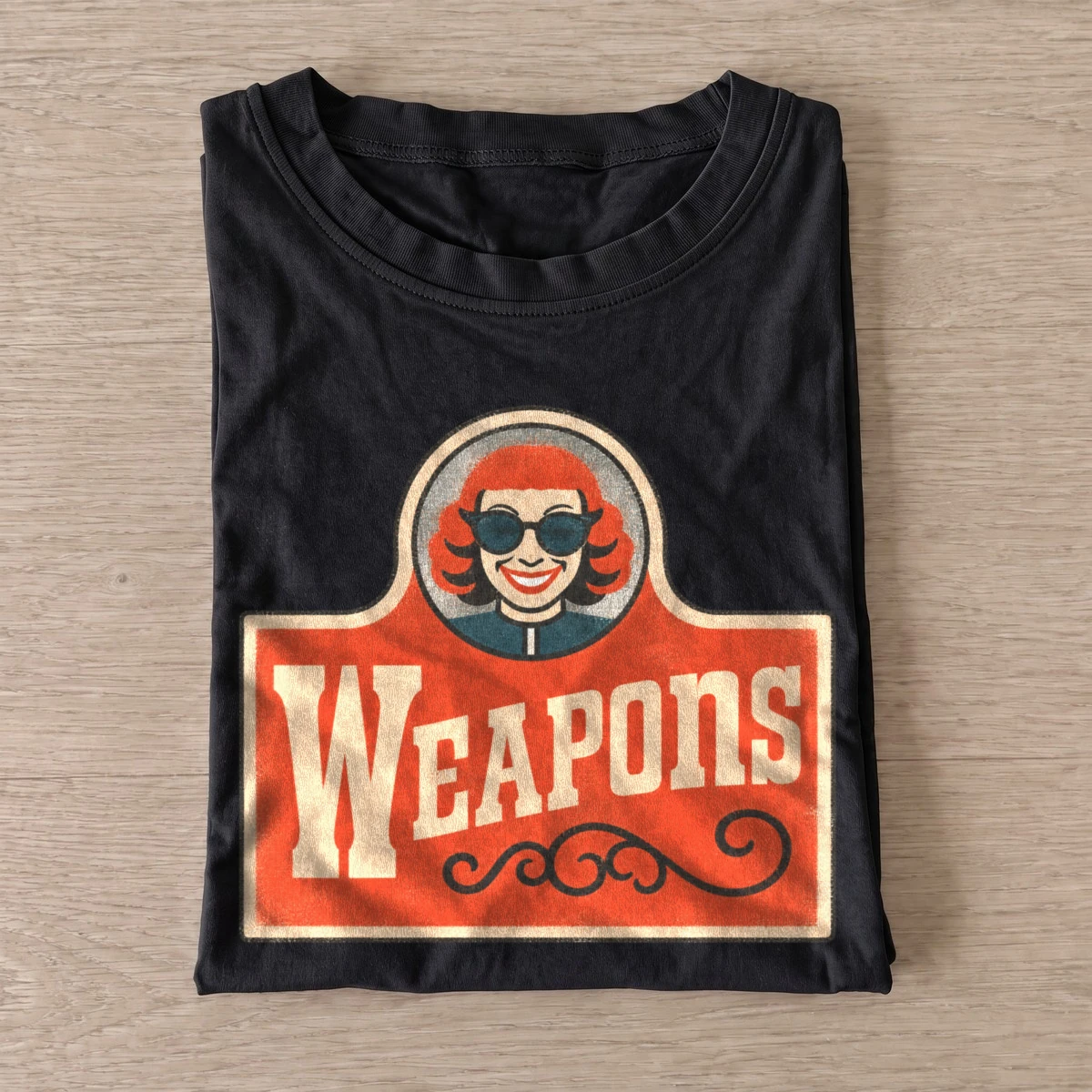 Horror woman weapons mascot t shirt black20horror woman mascot.webp