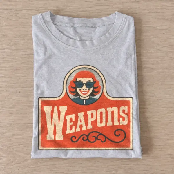 Horror woman weapons mascot t shirt gray20horror woman mascot.webp