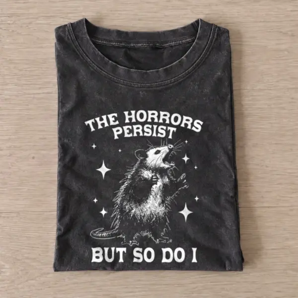 Horrors persist vintage t shirt washed20black20horrors persist.webp